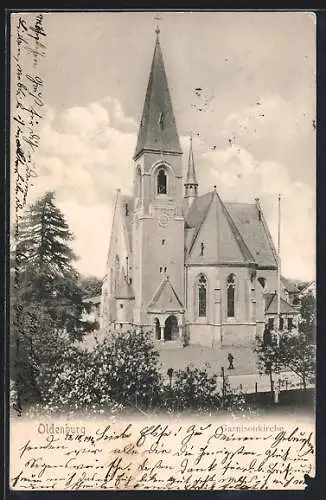 AK Oldenburg / Oldenburg, Blick auf die Garnisonkirche