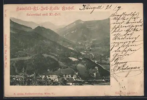 AK Hainfeld /N.-Oe., Salzerbad und Klein-Zell aus der Vogelschau