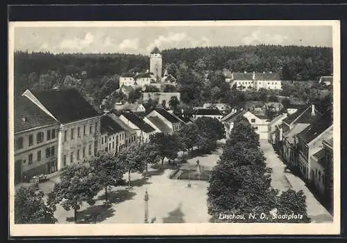 AK Litschau, Blick auf den Stadtplatz