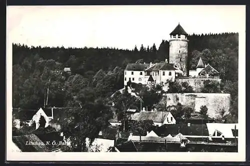 AK Litschau, Ansicht von der Burg