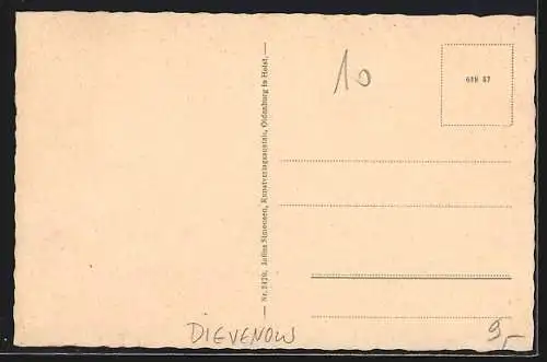 AK Dievenow i. Pom., Ostseebad, Dorfpartie