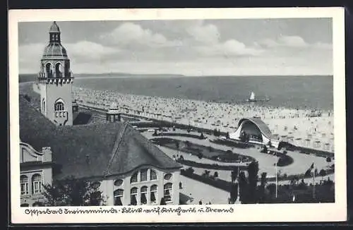 AK Swinemünde, Ostseebad, Kurhaus und Strand