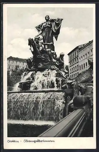 AK Stettin, Manzelbrunnen