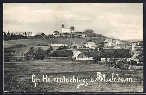 AK Weinzierl am Walde, Grossheinrichschlag mit St. Johann