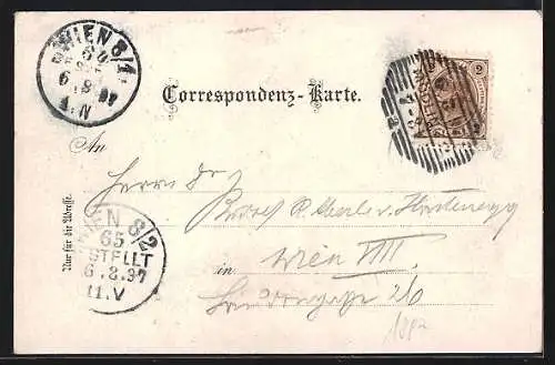 Lithographie Mödling bei Wien, Cursalon, Mödling Klausen