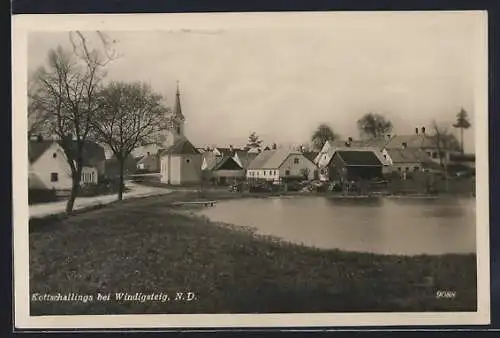 AK Windigsteig /N.-Oe., Kottschallings, Ortspartie am Weiher