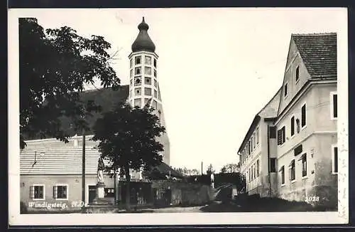 AK Windigsteig /N.Oe., Ortspartie bei der Kirche