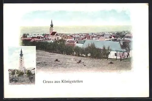 AK Königstetten, Die Kirche, Totalansicht