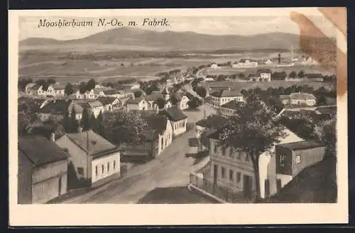 Künstler-AK Atzenbrugg /N.-Oe., Moosbierbaum mit Fabrik