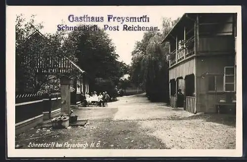 AK Reichenau an der Rax, Schneedörfl bei Payerbach, Am Gasthaus Freysmuth