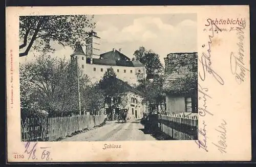 AK Schönbichl a. d. Donau, Blick zum Schloss