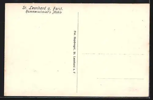 AK St. Leonhard a. Forst, Partie am Hammerschmied`s Mühle