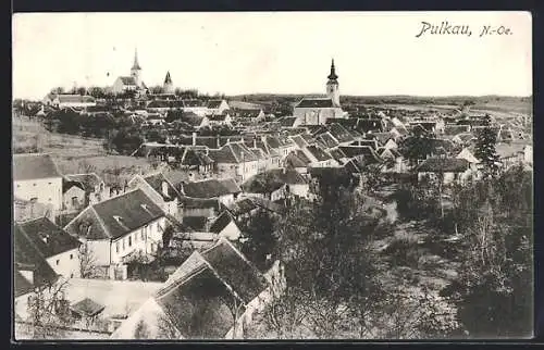 AK Pulkau /N.-Oe., Totalansicht mit der Kirche