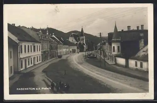 AK Rabenstein a. d. Pielach, Strassenpartie mit Kirche