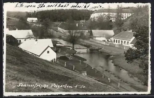 AK Peigarten /N.-Oe., Teilansicht mit Flusspartie