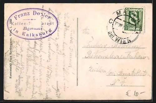 AK Wien-Liesing, Franz Dopler`s Cafe-Restaurant zum Jägerhaus