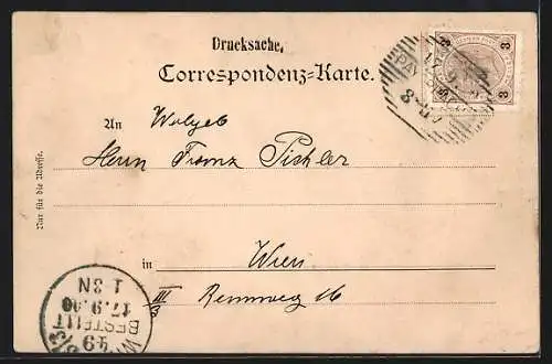 AK Kaiserbrunn, Hotel Schnepf mit Strasse, Kirchenpartie