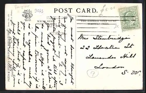 Künstler-AK Bethesda, Splitting Slates in the Quarries