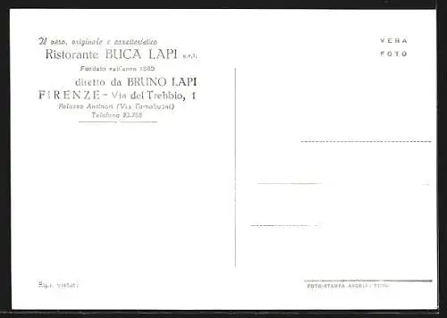 AK Firenze, Ristorante Buca Lapi, via del Trebbio 1, interno