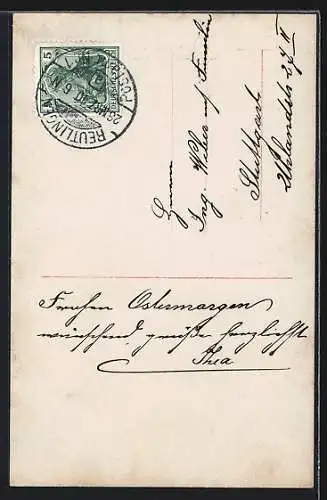 Foto-AK RPH SBW Nr. 1659 /60: Kleines Paar am Brunnen, Ostergruss