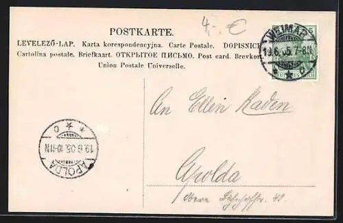 Foto-AK RPH SBW: Blondes Kind und Uferpanorama