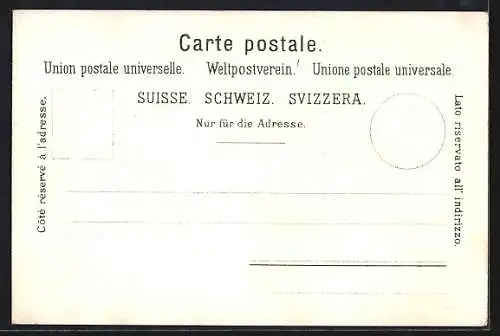 Lithographie Wildkirchli, Appenzellerin beim Wildkirchlein