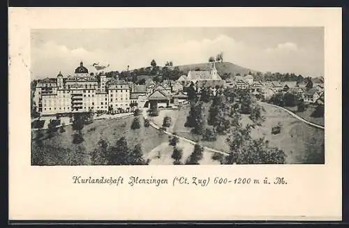 AK Menzingen /Zug, Kurlandschaft aus der Vogelschau