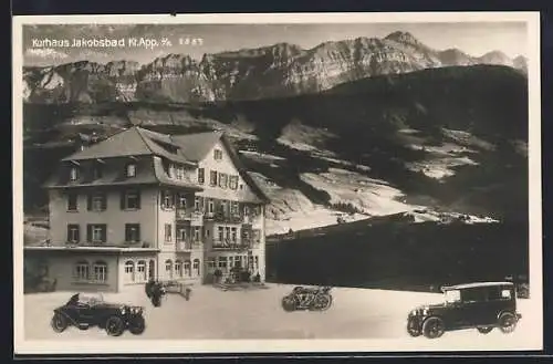 AK Jakobsbad /App., Kurhaus Jakobsbad mit Bergpanorama