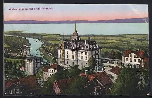 AK Walzenhausen, Ortspartie mit Hotel Kurhaus