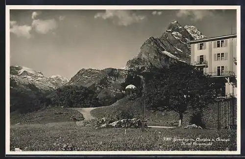 AK Braunwald, Gemsfayren, Clariden u. Ortstock, Hotel Braunwald