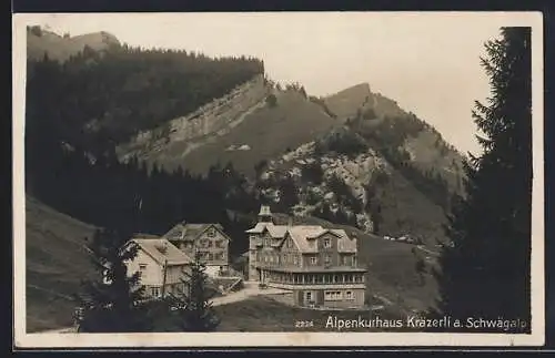 AK Urnäsch /Appenzell, Alpenkurhaus Kräzerli E. Rusch a. Schwägalp