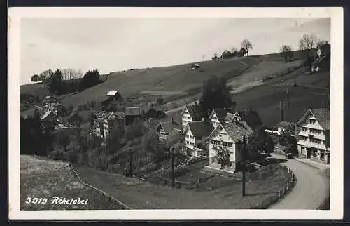 AK Rehetobel, Teilansicht mit Strasse aus der Vogelschau