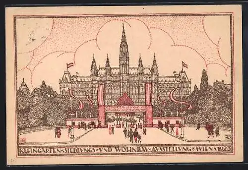 AK Wien, Kleingarten-Siedlungs- und Wohnbau-Ausstellung 1923, Eingang