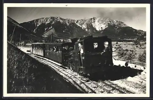 Foto-AK Puchberg a. Sch., Zahnradbahn in Fahrt