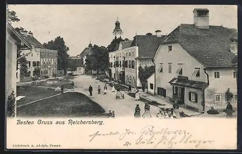 AK Reichersberg /O.-Oe., Strassenpartie