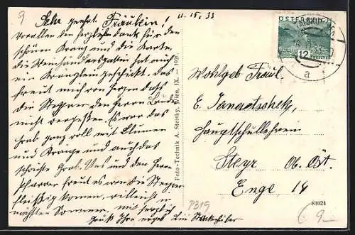 AK Taiskirchen /O.Ö., Ortsansicht von einer Anhöhe aus