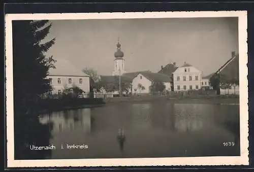 AK Utzenaich im Illkreis, Idyll mit Kirchturm