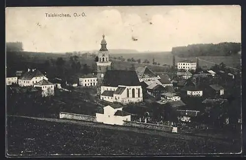 AK Taiskirchen, Ortsansicht aus der Vogelschau