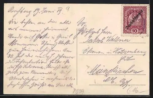 AK Kirchberg bei Mattighofen, Pfarrhof und Platzansicht