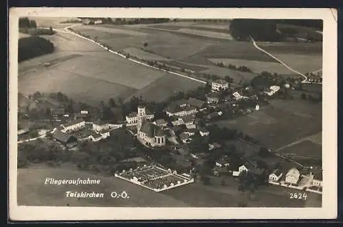 AK Taiskirchen, Fliegeraufnahme mit Festplatz