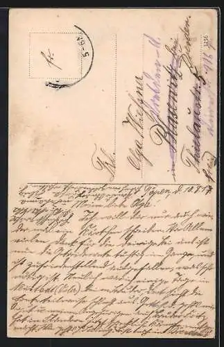 AK Hof i. B., Ortspartie an der unteren Brücke