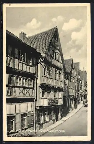 AK Bad Wimpfen, Obere Hauptstrasse mit Gasthaus Adler