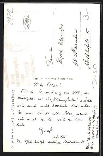 AK Sonthofen, Ortsansicht mit Ordensburg
