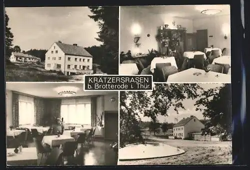 AK Brotterode /Th., Gaststätte Krätzersrasen d. VEB Wälzkörperfabrik Bad Liebenstein