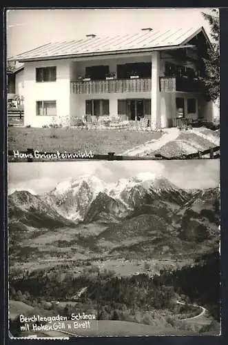 AK Berchtesgaden, Hotel Haus Grünsteinwinkl und Ortspanorama