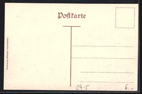 AK Göttingen, Schiefer Weg und Waschanstalten im Hochwasser 4.-6. Febr. 1909