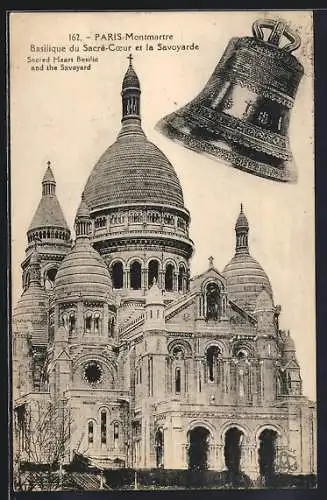 AK Paris-Montmartre, Basilique du Sacré-Coeur et la Savoyarde, Glocke