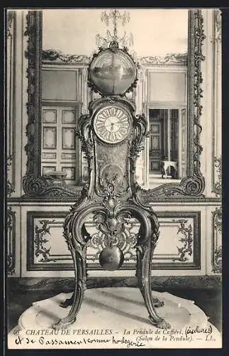 AK Versailles, Chateau de Versailles, La Pendule de Caffièri, Uhr