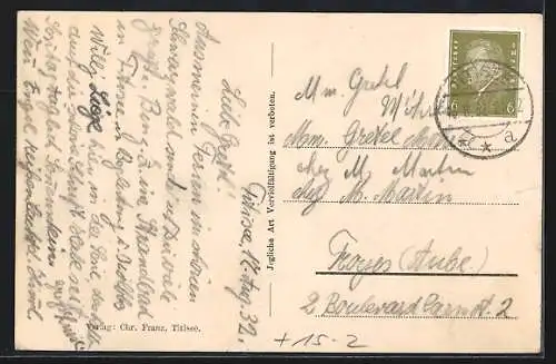 AK Titisee /Schwarzwald, Zeppelin über dem See