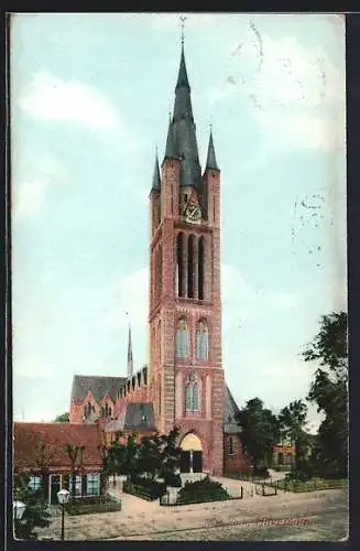 AK Hilversum, Partie an der Kirche